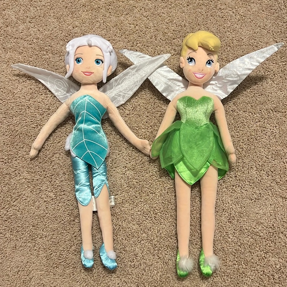 Disney Plush Tinkerbell & Periwinkle Dolls